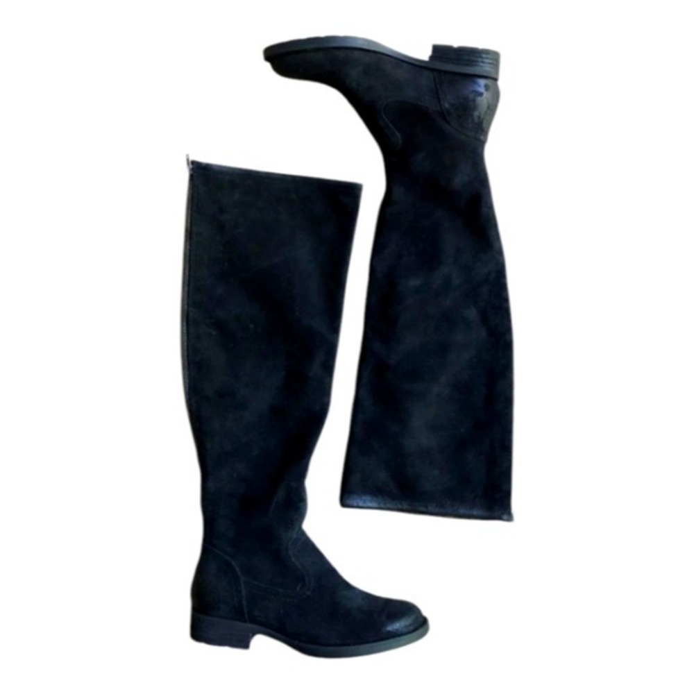 Born Women's Black SUede Borman TALL Knee boots size 5.5 NEW